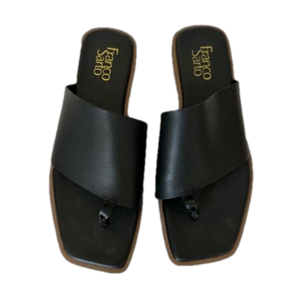 Franco Sarto Black Slide Sandals
